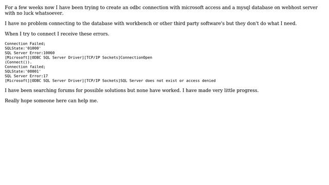 odbc error connecting mysql: "sql server does not exist or access denied" (2 Solutions!!) смотреть онлайн