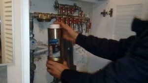 Замена катриджа,в магистральном фильтре ГИДРОТЭК