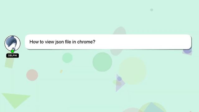 How to view json file in chrome? смотреть онлайн