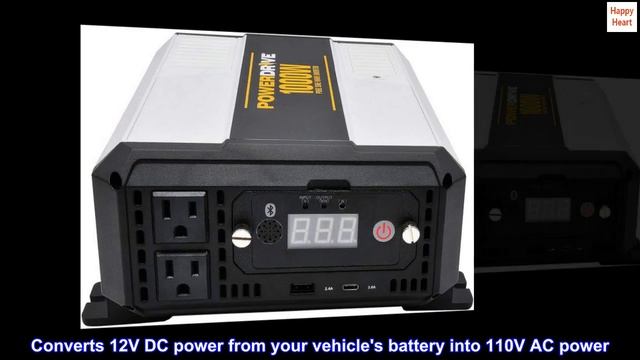 PowerDrive 1000W, Bluetooth Pure Sine Wave, Power Inverter смотреть онлайн