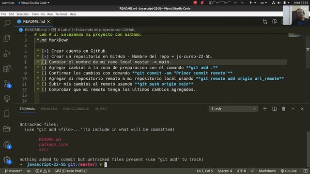 Lab #5 Enlazar proyecto con GitHub. смотреть онлайн