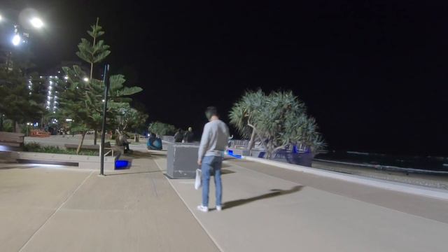 Night Run Surfers Paradise, Australia | 30 min | POV Treadmill Virtual Run Walk | Ambient Sound смотреть онлайн
