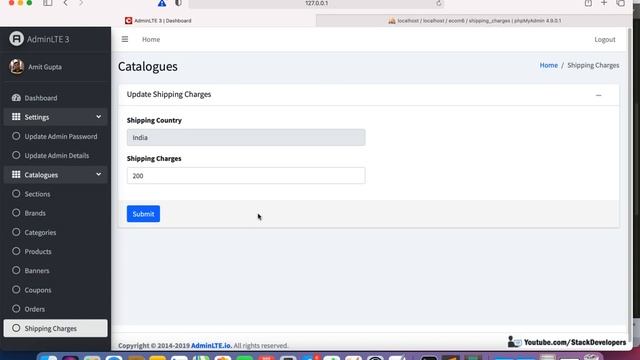 #153 Make E-com in Laravel 8 | Shipping Charges - Simple (II) | Country wise Shipping | Edit Charge смотреть онлайн