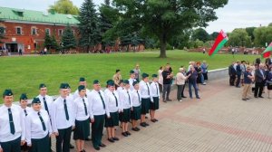 Церемония возложения цветов к Вечному огню в Брестской крепости 28 июля 2023 г.