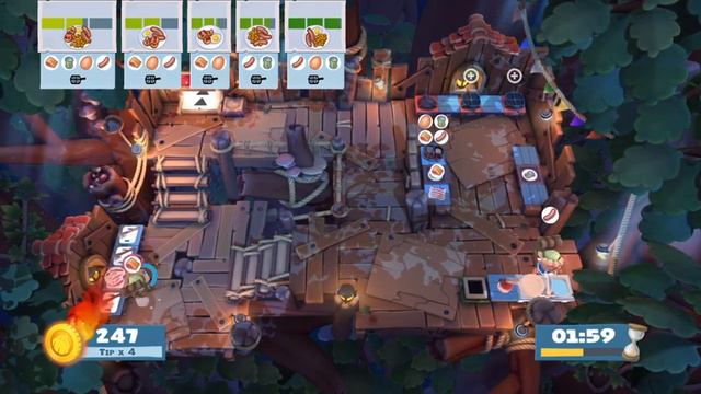 Overcooked 2 Campfire Cook Off 2-2 solo 4 stars смотреть онлайн