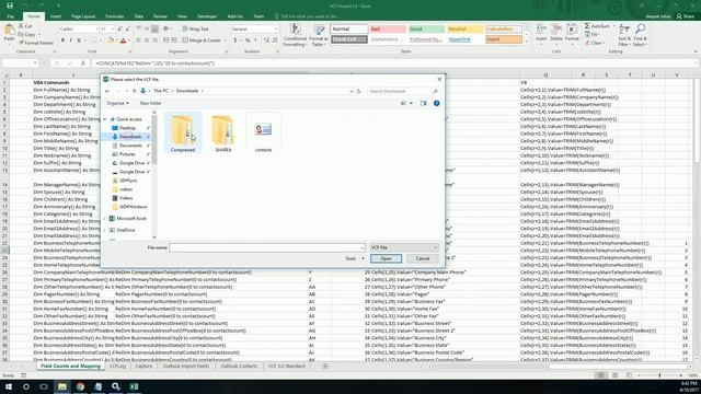 how to export vcf to excel | vba- vbatip#15 смотреть онлайн