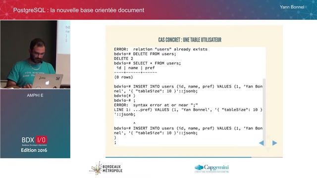 BDX I/O 2016 : Postgresql - la nouvelle base orientée document смотреть онлайн