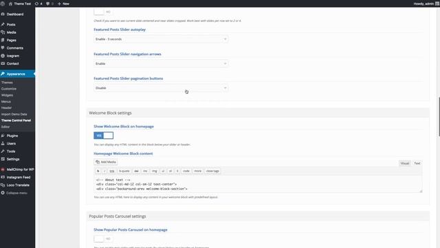 Carrie - Premium WordPress theme Admin Panel demonstration смотреть онлайн