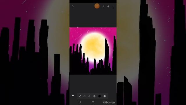 Moonlight digital art painting on Android with finger in infinite painter app ✨ ???#youtube смотреть онлайн