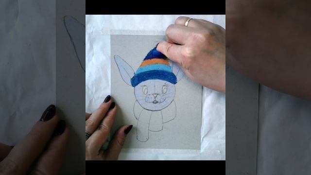 Art-Club Kristina Goncharuk "Кролик масляной пастелью. Öl Kreide." смотреть онлайн