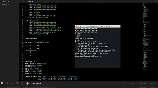 Python Text RPG (Part 6) - Easy debugging demo and GAMEPLAY! смотреть онлайн