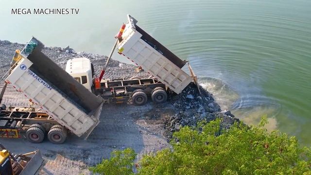 Replay! Landslide Again and again, Operating Skills Bulldozer SHANTUI, Dump Truck Unloading смотреть онлайн