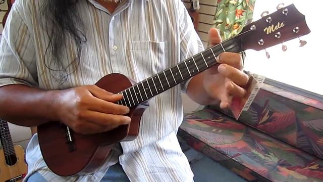 Mele Ukulele all mahogany cutaway Tenor-6 string ukulele смотреть онлайн