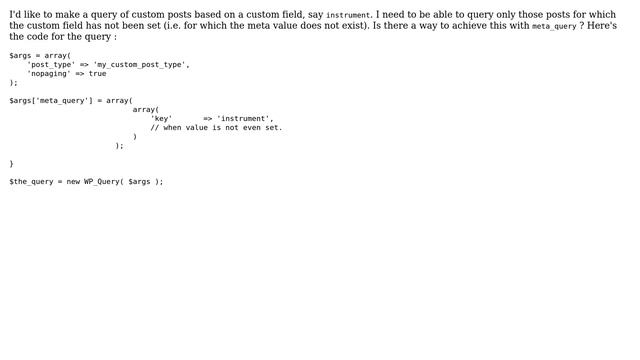 Wordpress: Query posts with "non set" meta value (2 Solutions!!) смотреть онлайн