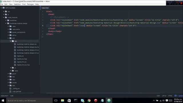 Mi Primera web con Bootstrap & Material Design - 02 (Añadiendohojas de estilo) смотреть онлайн