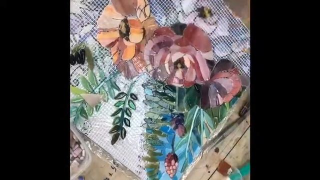 Столешница чайного столика. Мозаика смотреть онлайн