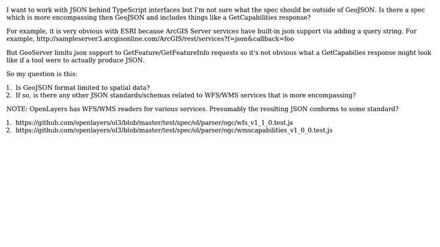 GIS: Is there a typescript interface for "GeoXML" formats (such as WFS and WMS) apart from GeoJSON? смотреть онлайн