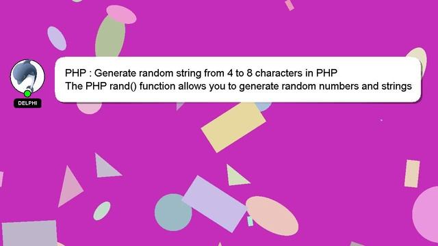 PHP : Generate random string from 4 to 8 characters in PHP смотреть онлайн