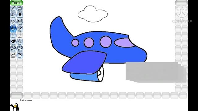 Tux paint very easy aeroplane drawing tutorial смотреть онлайн