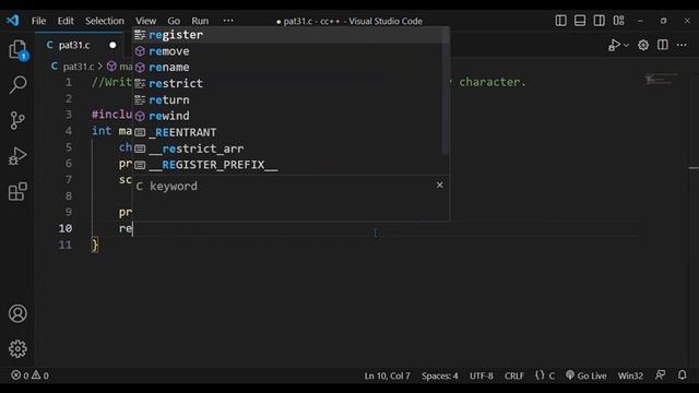 #64. Program to find ASCII value of any character.?code is in description. смотреть онлайн