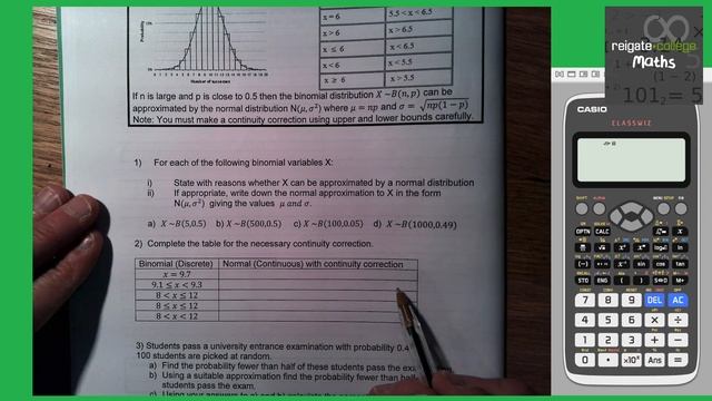 Normal Dist approximation to Binomial смотреть онлайн