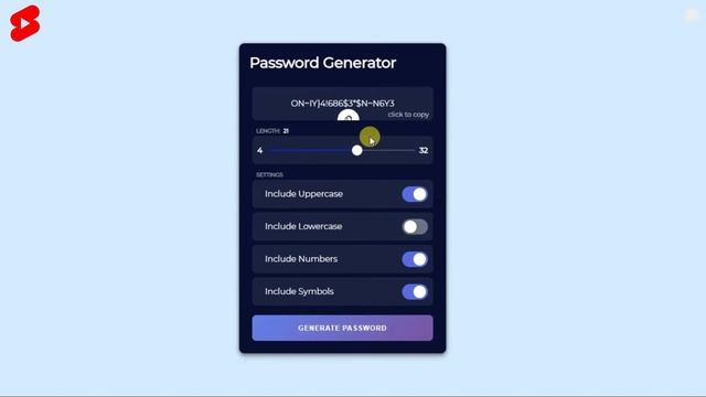 Random Password Generator - HTML | CSS | JS смотреть онлайн