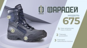 Модель 675: Летние комбинированные ботинки с текстильными вставками.