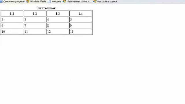 HTML. изучаем таблицы смотреть онлайн