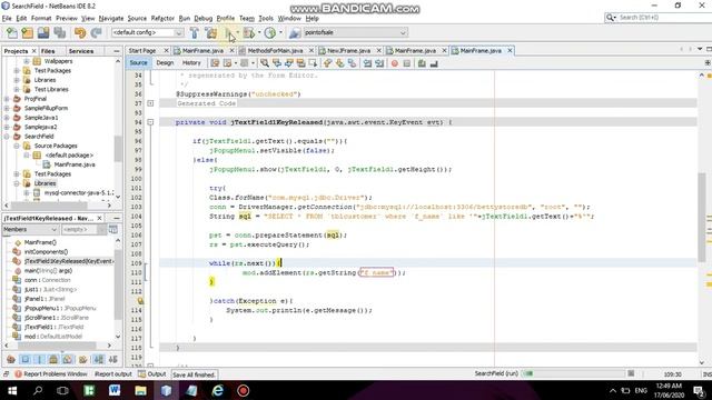 Java NetBeans How To Make a Search Field part 2 смотреть онлайн