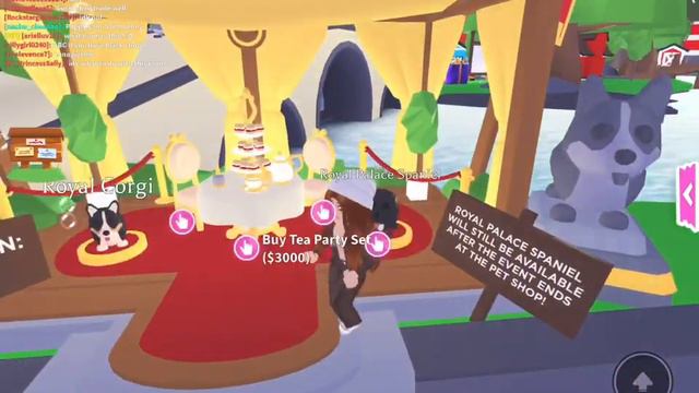 Adopt me. Королевское чаепитие и НЕОН Королевский Корги. / Royal tea party and neon royal corgi. смотреть онлайн