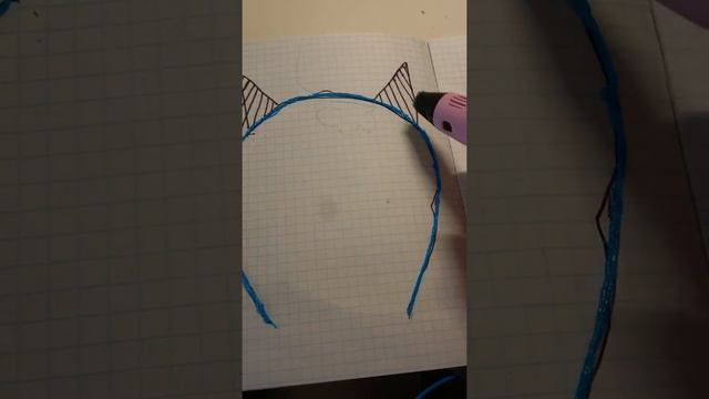 Как сделать кошачьи ушки 3д ручкой мастер класс смотреть онлайн