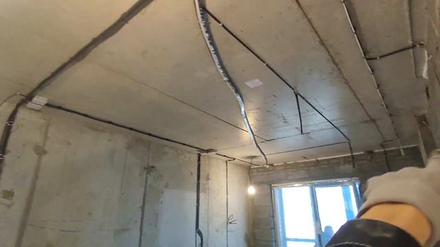 Монтаж электропроводки в ЖК СкайПарк. По дизайн-проекту.