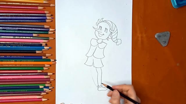 Как нарисовать Буратино. Онлайн-школа рисования 