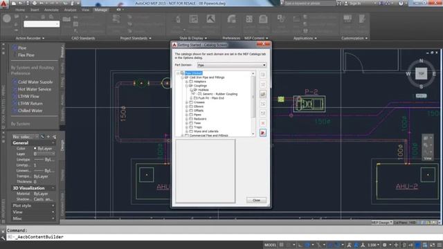 Autodesk AutoCAD MEP - pipe content and routing preferences video смотреть онлайн