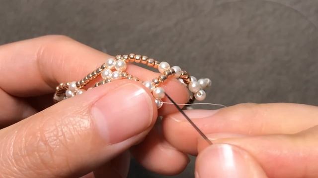 DIY Beaded Lace Necklace with Pearls and Seed Beads. How to Make Beaded Jewelry. Beading Tutorial смотреть онлайн