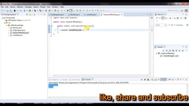 Java Programming in Kannada | Tutorial 6 | Reading the input from keyboard смотреть онлайн