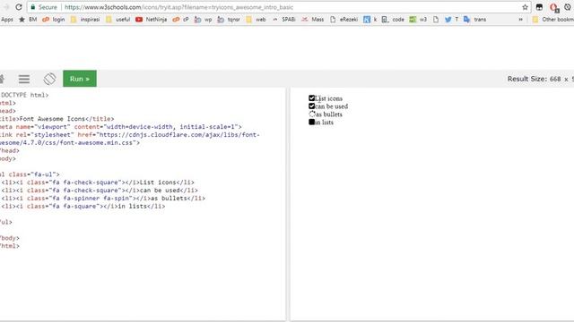fa-ul and fa-list (Font Awesome) смотреть онлайн