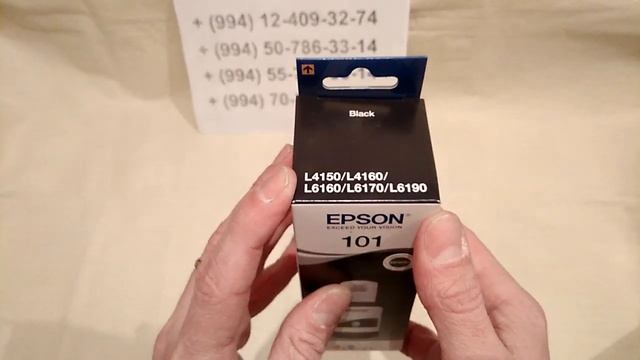 Краска для принтеров с (СНПЧ) Epson EcoTank 101 BK Ink Bottle (C13T03V14A) в Баку / Bakida смотреть онлайн