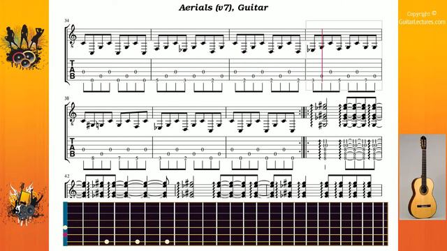 Aerials (v7) - System Of A Down - Guitar смотреть онлайн