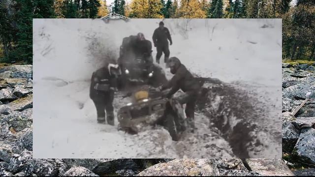 #116. Квадроциклы преодолевают снег в лесу смотреть онлайн