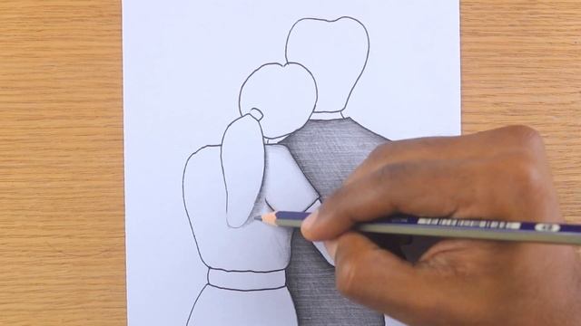 How To Draw Boy And Girl In Love || Couple Drawing Pencil Sketch || Lovely Couple Drawing