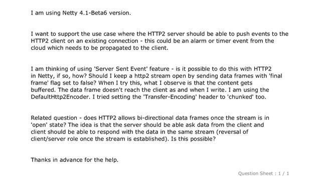 HTML : Supporting Server Sent Events with Netty HTTP2 implementation смотреть онлайн
