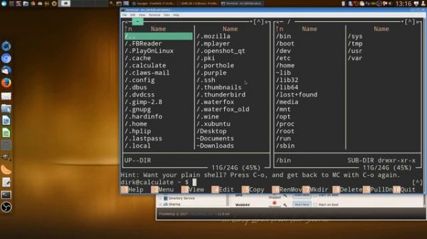 Calculate Linux - Gentoo - SSH command scp - copy, move and chmod made easy with MC