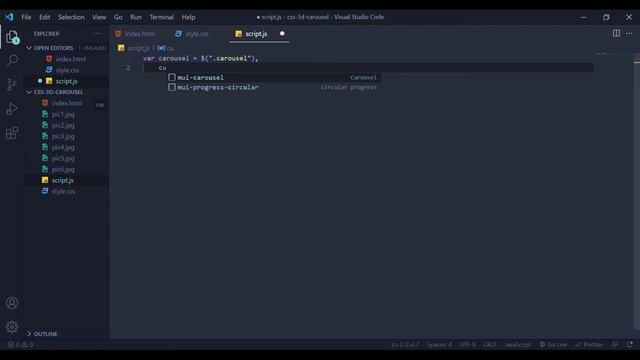 How To Create 3D Carousel Slider Using HTML & CSS And javaScript | 3D Rotating Carousel Slider смотреть онлайн