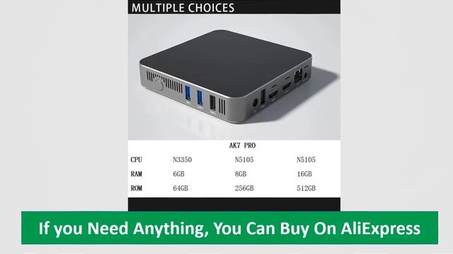 FIREBAT AK7 PRO Intel N3350 N5105 Mini PC