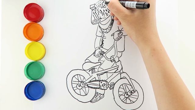 How to draw BMX CAIDEN : "A super easy drawing video for children…) смотреть онлайн
