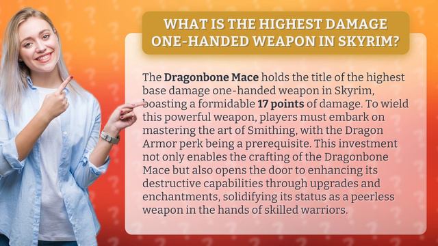 What is the highest damage one-handed weapon in Skyrim? смотреть онлайн