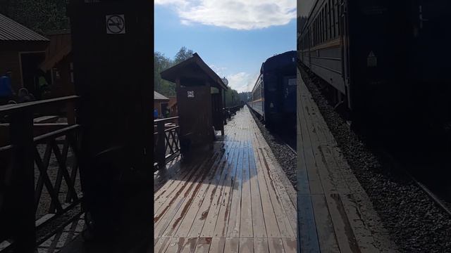 Карелия, Рускеала, ретропоезд смотреть онлайн