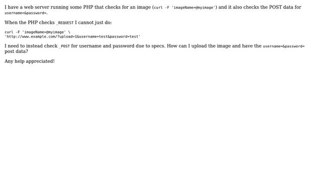 cURL Upload file and send POST data смотреть онлайн