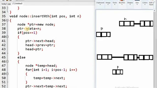 Insert Node at nth position/specific position in Doubly Linked list in C++ смотреть онлайн